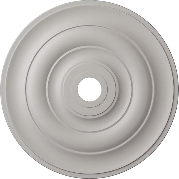 Ekena Millwork Jefferson Ceiling Medallion (Canopies up to 5"), 26 1/2"OD x 3 5/8"ID x 1 1/2"P, Ultra Pure White CM26JEUWF - main